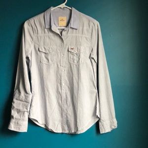 Hollister pin stripe button down shirt